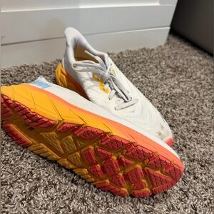 Hoka Arahi White and Yellow Women's Sneakers